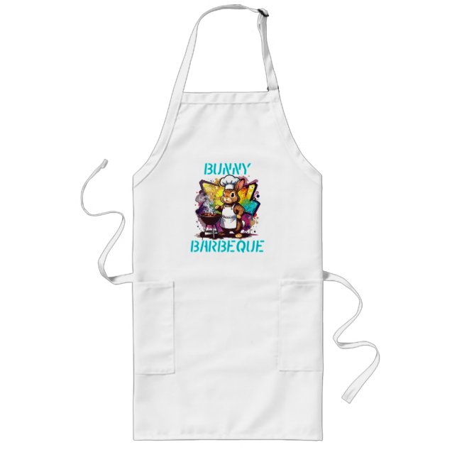 Bunny Barbeque Long Apron (Front)