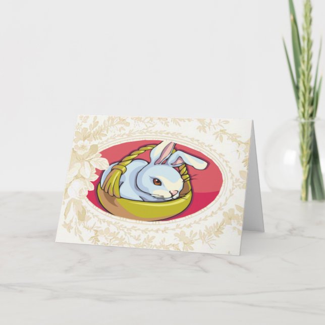 Bunny Basket Easter Card (Front)