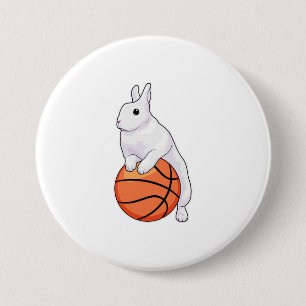 Bunny Basketball player Basketball 7.5 Cm Round Badge