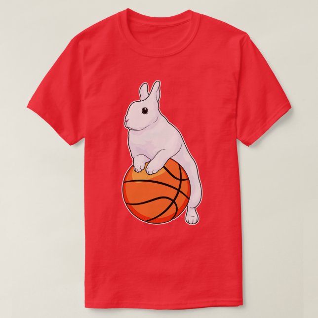 Bunny Basketball player Basketball T-Shirt (Design Front)