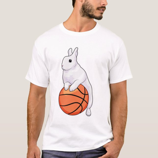 Bunny Basketball player Basketball T-Shirt (Front)
