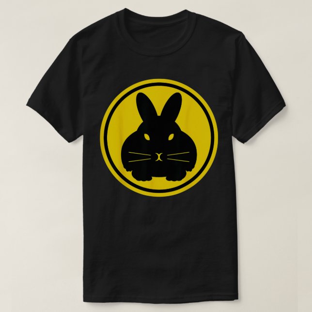 Bunny Beacon Rabbit Signal Circle  T-Shirt (Design Front)