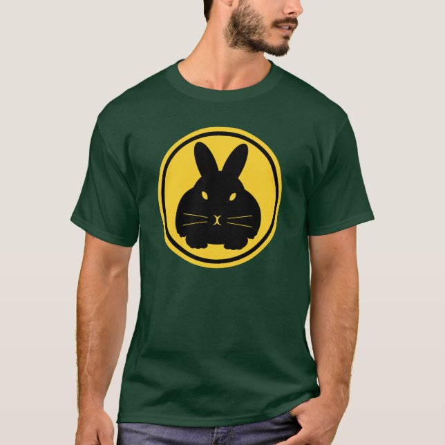 Bunny Beacon - whiskers on front and tail on back T-Shirt (Front)