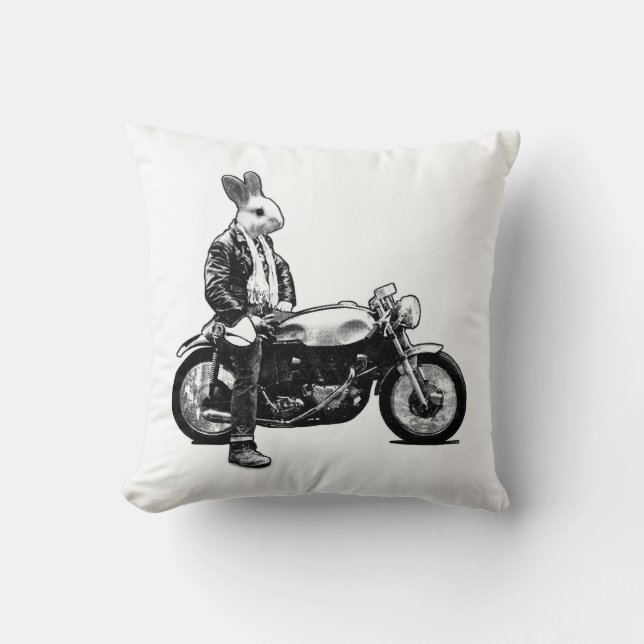 Bunny biker cushion (Front)