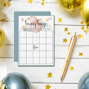 Bunny Bingo Balloon & Shooting Star Shower Game Enclosure Card