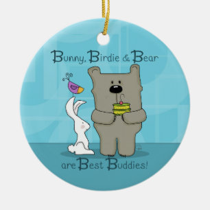 Bunny, Birdie and Bear- Best Buddies Ceramic Tree Decoration