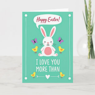 Bunny Birds And Butterflies Card