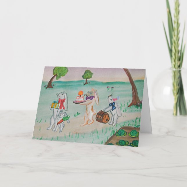 Bunny Birthday Card (Front)