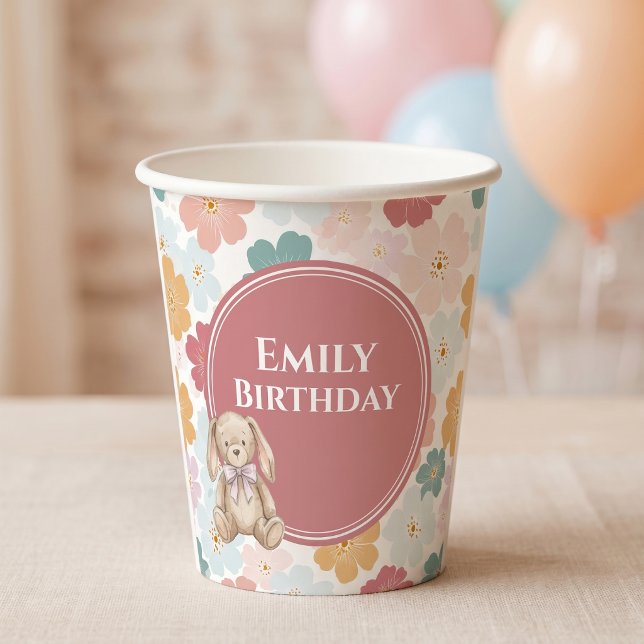 Bunny Birthday Cute Bunny Party Cups (Some Bunny 1st Birthday paper cup
)