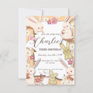 Bunny Birthday invitation for Child