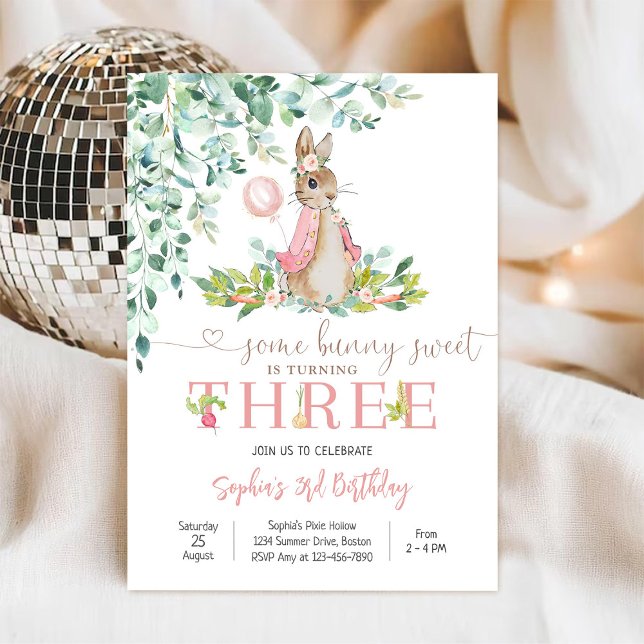 Bunny Birthday Invitation Girl (Creator Uploaded)