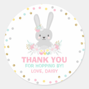 Bunny Birthday Party Favour Tag Some Bunny Sticker
