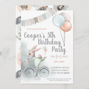 Bunny Birthday Party Invitation
