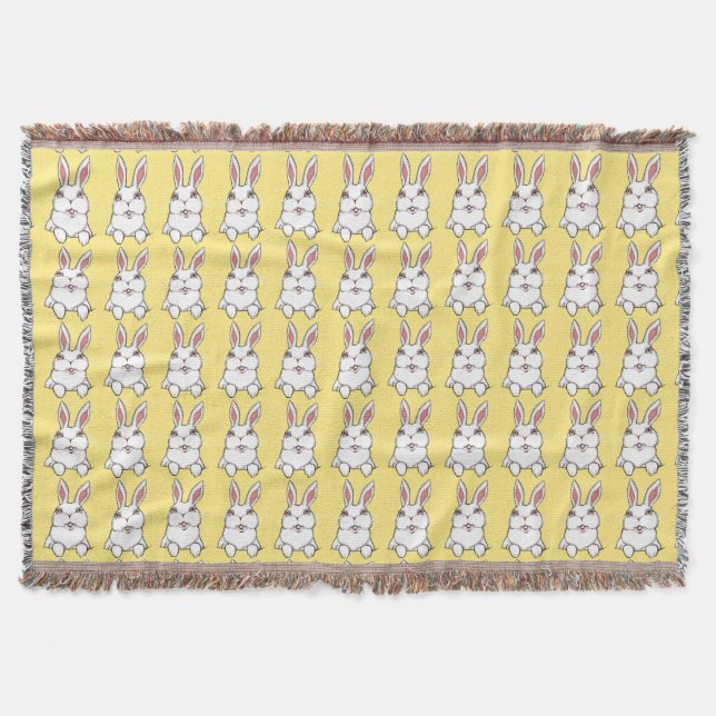 Bunny Blanket Easter Bunny Rabbit Throw Blankets (Front)