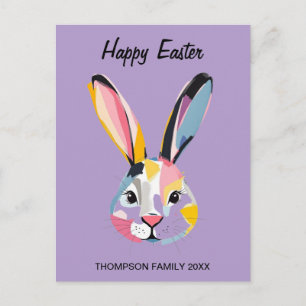 Bunny Bliss - pale purple Holiday Postcard