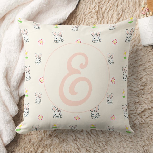 Bunny Bloom Delight Cushion (Blanket)