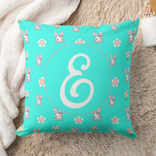 Bunny Bloom Delight Cushion (Blanket)