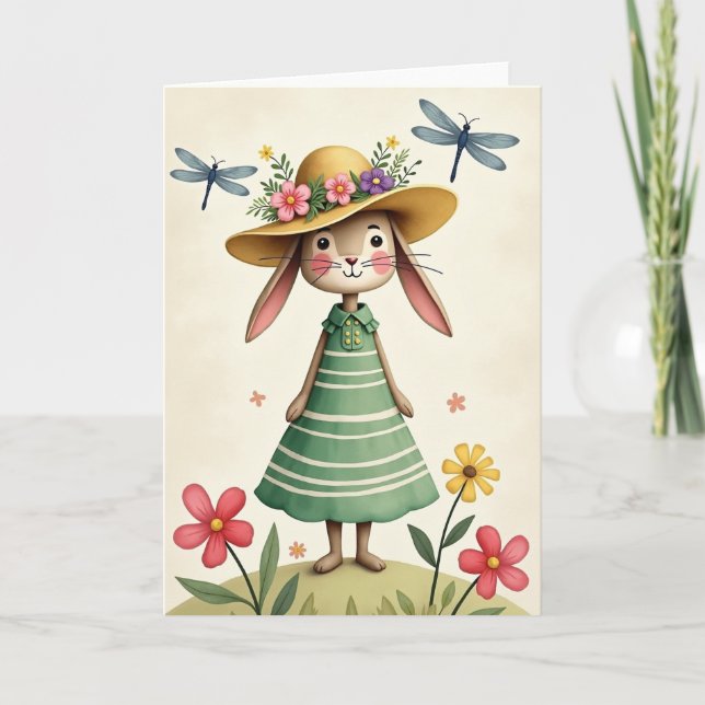 Bunny Blooms Summer Day Card (Front)