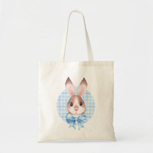 Bunny. Blue bow Tote Bag