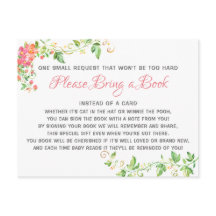 Bunny Boho Floral Bring a Book Library Baby Shower