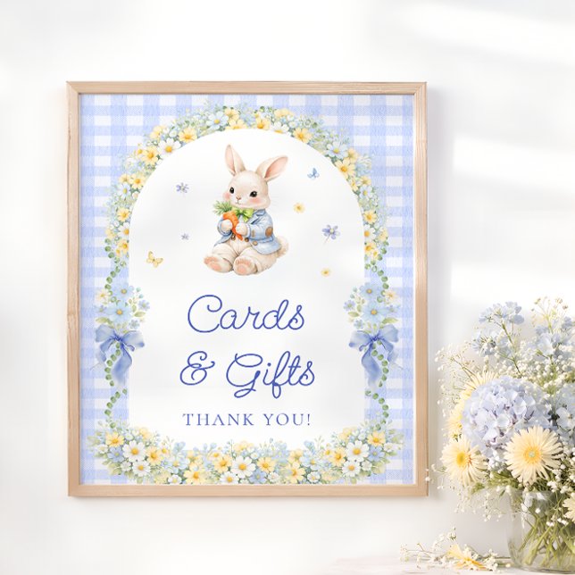 Bunny Boy Baby Shower Cards and Gifts Poster (Creator Uploaded)