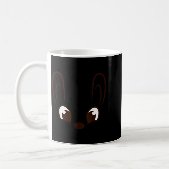 Bunny Boy Face Rabbit Halloween Costume Easter Coffee Mug (Left)