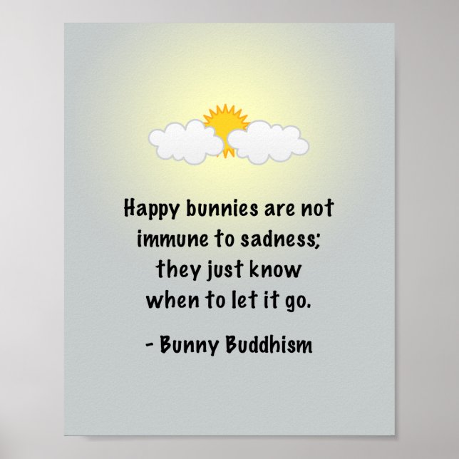 Bunny Buddhism "Let It Go" Poster (Front)