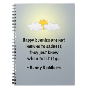 Bunny Buddhism "Let It Go" Spiral Notebook