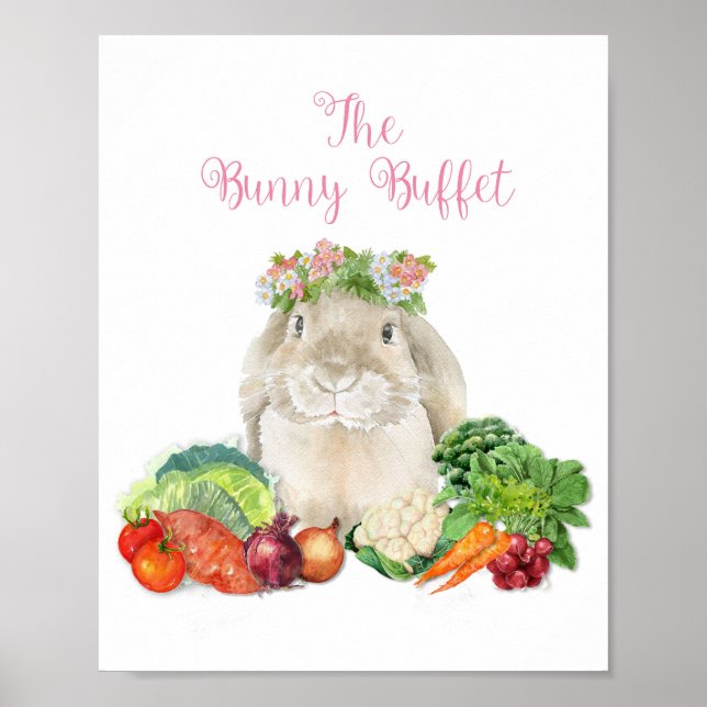 Bunny Buffet Easter Party Poster Decoration (Front)