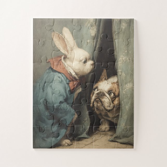 Bunny & Bulldog – Storybook Puzzle (Vertical)