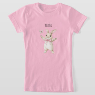 Bunny Butterfly Blush Pink T-Shirt