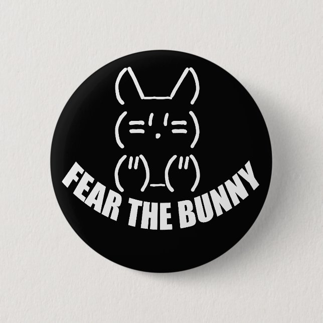 Bunny Button - Black (Front)