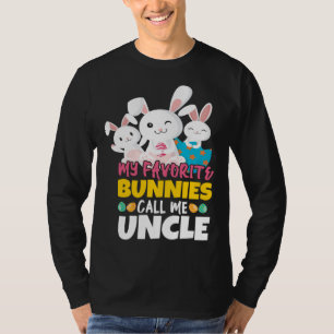 Bunny Call Me Uncle Happy Easter Sunday Egg Easter T-Shirt