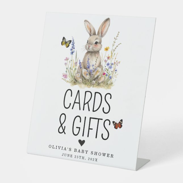 Bunny Cards and Gifts Table top Sign (Front)