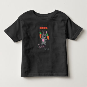 "BUNNY CARROT LOVE" PERSONALIZED TODDLER T-SHIRT