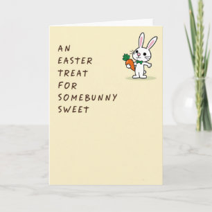 Bunny Carrot Treat Easter Card