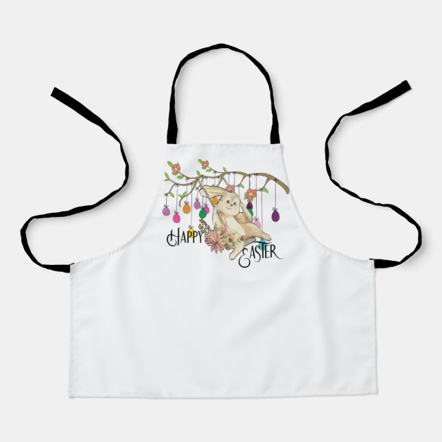 Bunny Celebrates Easter Day Apron (Front)