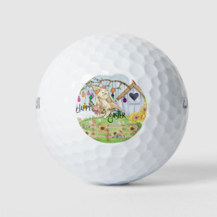 Bunny Celebrates Easter Day Golf Balls