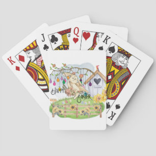 Bunny Celebrates Easter Day Playing Cards