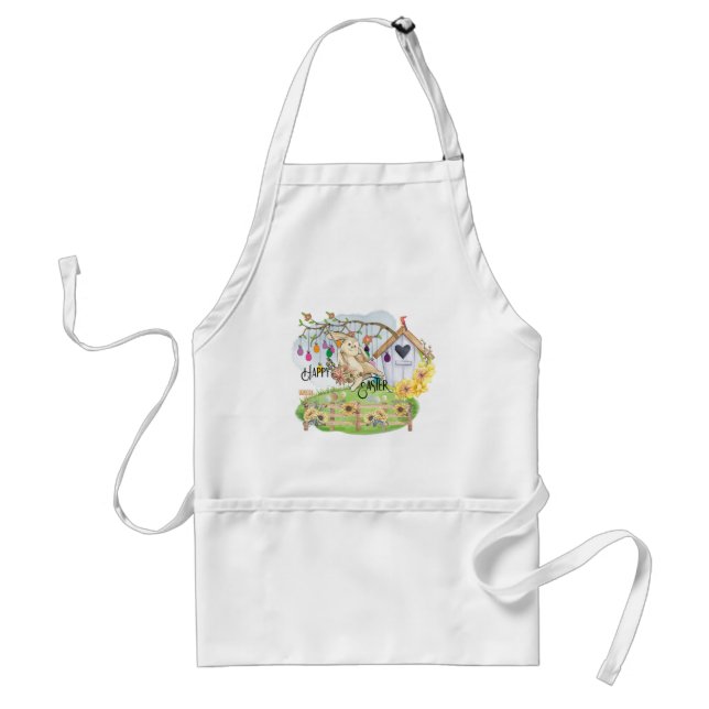 Bunny Celebrates Easter Day Standard Apron (Front)