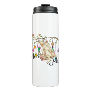 Bunny Celebrates Easter Day Thermal Tumbler