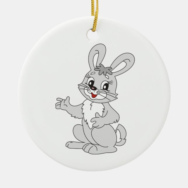 Bunny Ceramic Tree Decoration (Front)