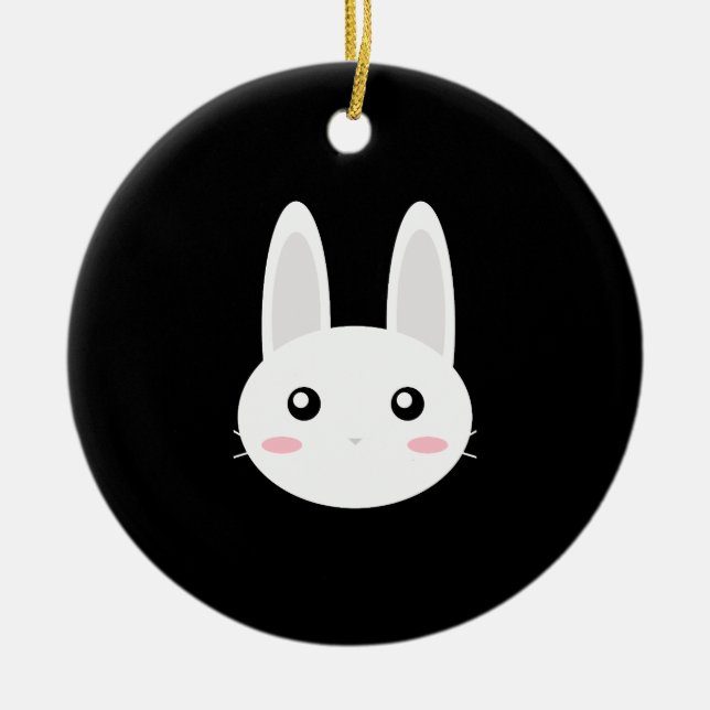Bunny Ceramic Tree Decoration (Front)