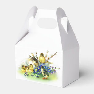 Bunny & Chicks Vintage Style Easter Favour Boxes