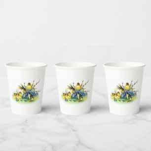Bunny & Chicks Vintage Style Easter  Paper Cups