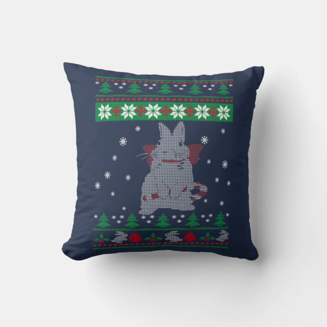 Bunny Christmas Cushion (Front)
