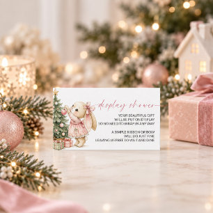 Bunny Christmas Display Shower Insert Card