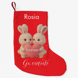 Bunny Christmas Stocking – Personal Holiday Ch arm