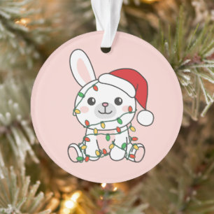 Bunny Christmas Winter Animals Holiday Bunnies Ornament