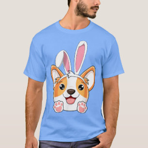 Bunny Corgi Easter Rabbit Ears Corgi Lover Egg Hun T-Shirt